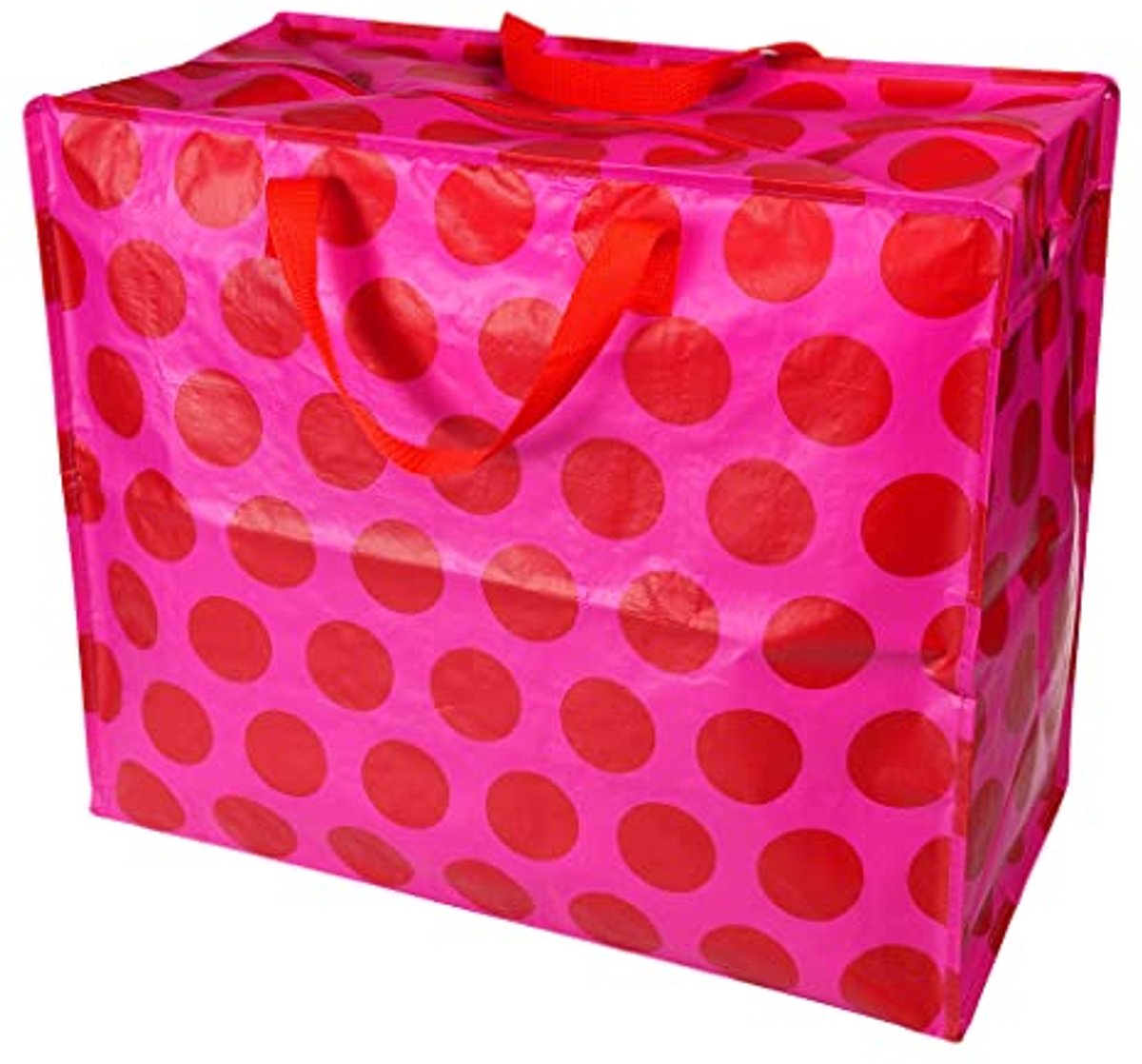XXL Opbergtas - Reuzentas Rits - Spullen Opbergen - Gemaakt van Gerecycled - 58 cm Lengte - Rood Roze