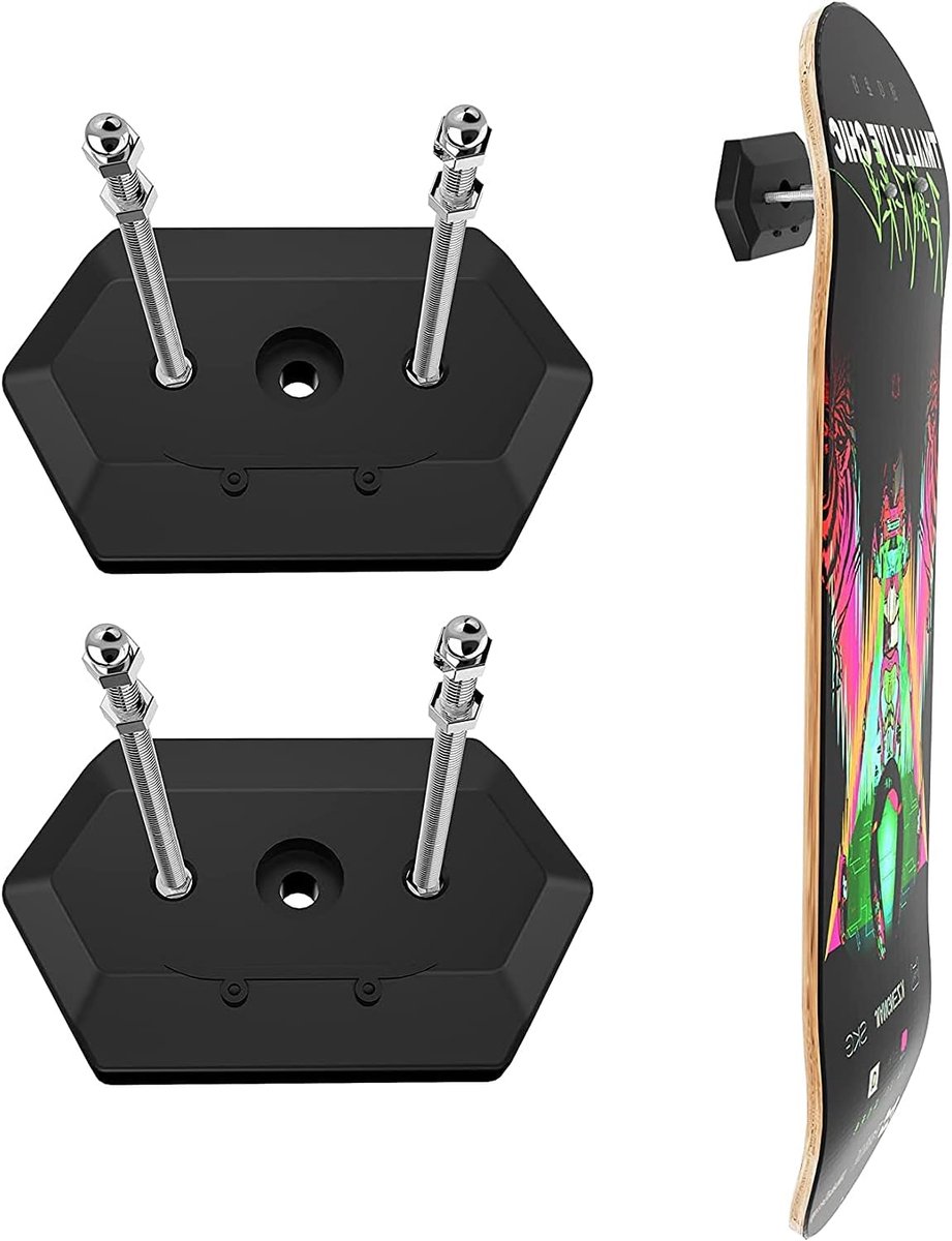 Skateboard Muurbeugel Deck Display Showcase Skateboard Zwevend Effect Verpakking van 2