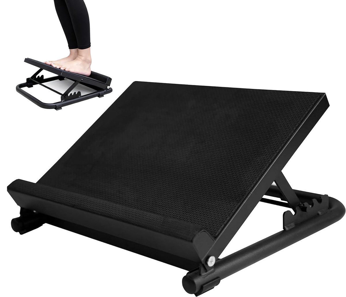 Dailygoods- Kuitrek 5-standen verstelbaar - Fitness Plank - Antislip voetsteun - Stabiele kuitstrekker - Draagvermogen 300 kg - Afmetingen 37 x 36 cm - Fitnessplank