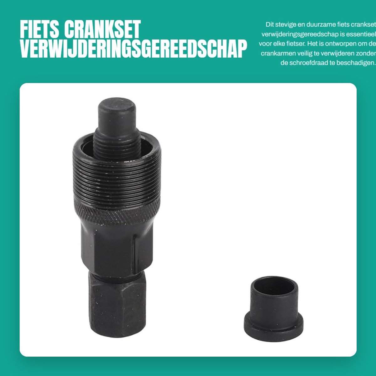 Dailygoods- Crankset Verwijderingsgereedschap Hoogwaardig - Fietsgereedschap Set - Onderhoudskit - Fietsgereedschapskoffer - Duurzaam - Afneembare Kop