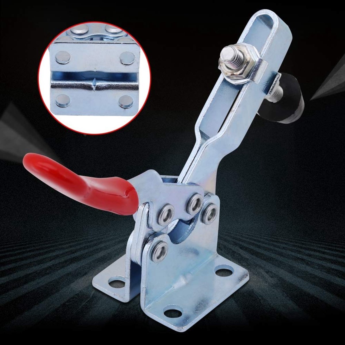 Dailygoods- Snelspanner 4-delig - Horizontale Klem - Handgereedschap - Capaciteit 90 Kg - Gekleurde Handgreep - Schokbestendig