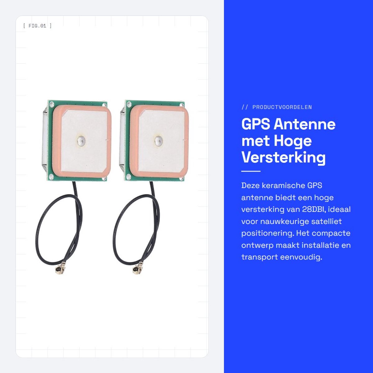 Dailygoods- GPS Antenne Hoogwaardige Passieve Antenne - 28dBi Versterking - Waterdicht - Duurzaam - SMA Aansluiting - Klein Formaat - Gps Ontvanger