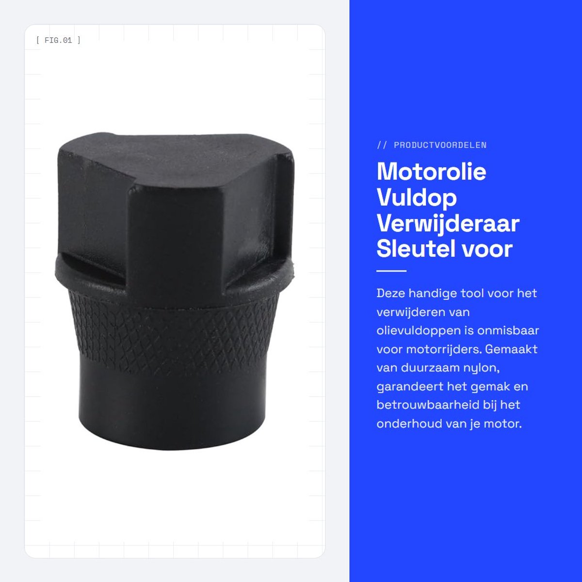Dailygoods - Motorolie Vuldop Verwijderaar Sleutel voor Motorrijders