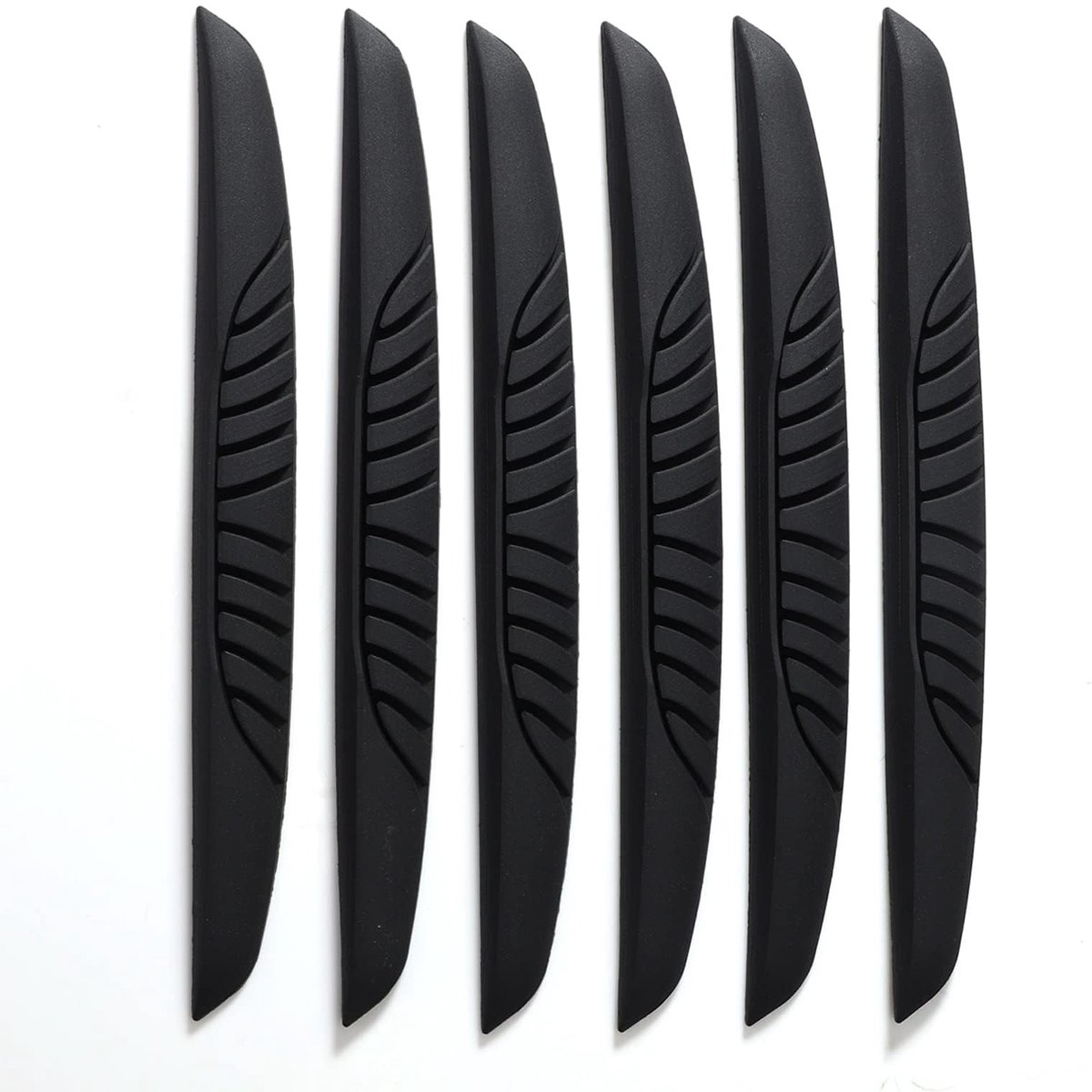 Dailygoods- Deurrandbeschermer 6 Stuks - Zelfklevende Randbeschermer - Zwart - PVC - 140 mm - Krasbestendig - Kantbescherming