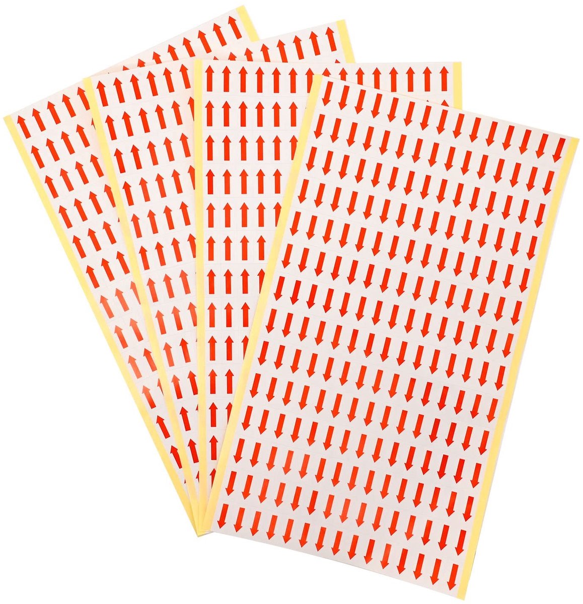 Dailygoods- Code Stickers 840 Stuks - Pijlvorm - Verwijderbaar - Zelfklevend - Hoogwaardig Papier - 20x10mm - Etiketten