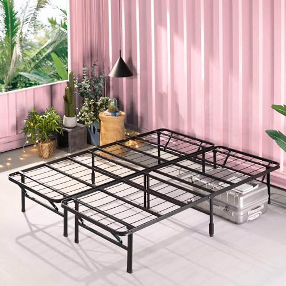 Bedframe Metaal - Stevig Onderstel - Slaapkamer Inrichting - Snelle Montage - 120 x 190 cm - Zwart