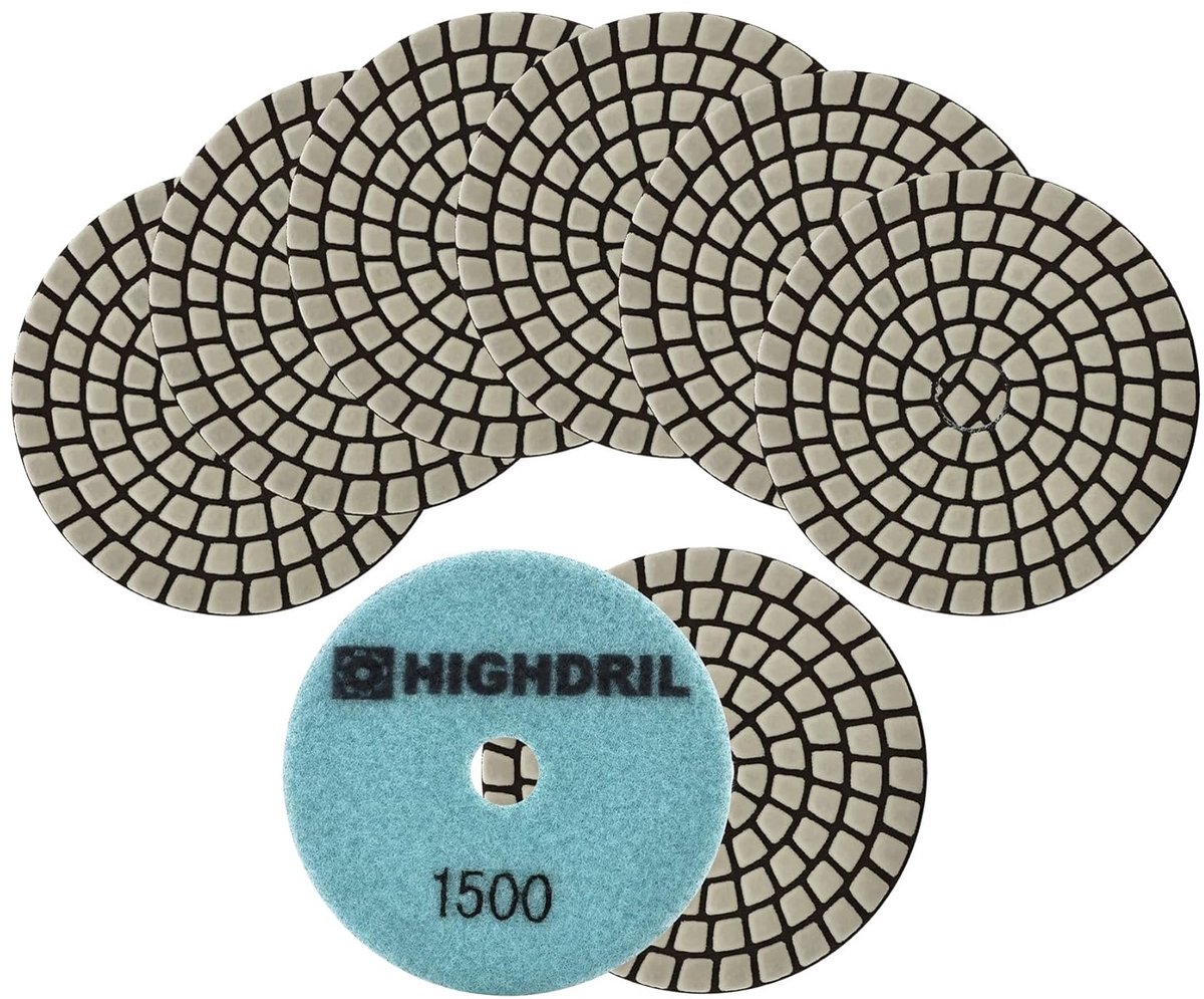 Polijstpads - Diamant pads - Marmers Polijsten - Droog Gebruik - 100 mm 8 stuks - Niet gespecificeerd