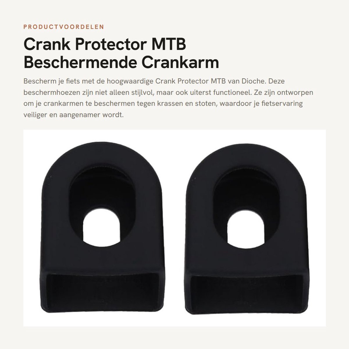 Dailygoods- Crankbeschermer - Hoogwaardige Bescherming - Set van 2 Stuks - Verhoogde Duurzaamheid - Verbeterd Rijcomfort - Antislip Ontwerp - Crankarmbeschermer