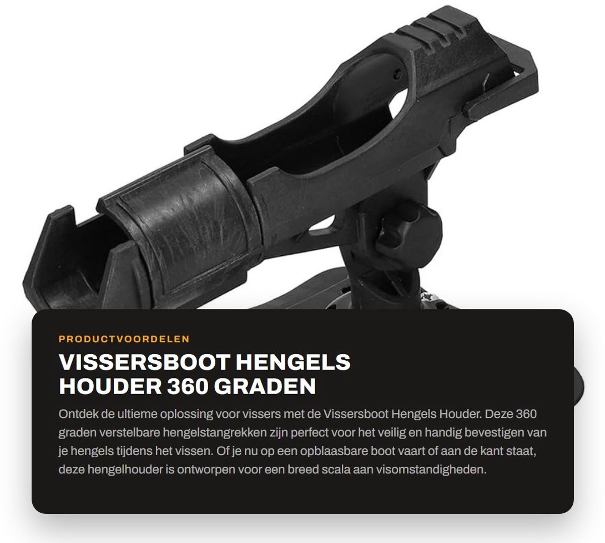 Dailygoods- Hengelhouder 360 Graden Verstelbaar - Hengelsteun Boot - Hengelsteun Feeder - Opvouwbare Houder - Lichtgewicht - Duurzaam