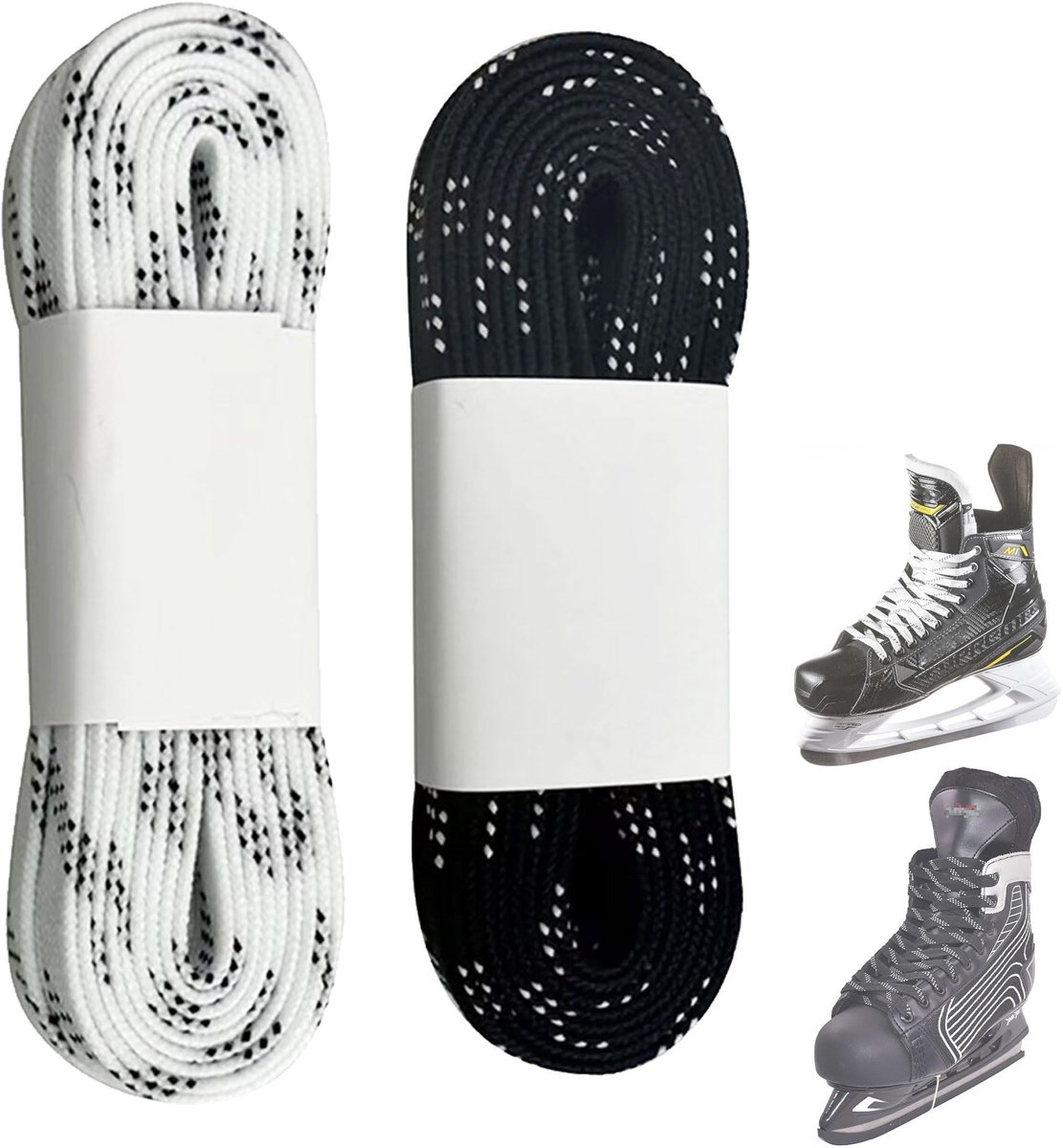 Dailygoods- Veters Professionele Gewaxte - Veters 30 cm - Veters Antislip - Veters Waterdicht - Veters Polyester - Veters voor IJshockey/Schaatsen - Skateveters