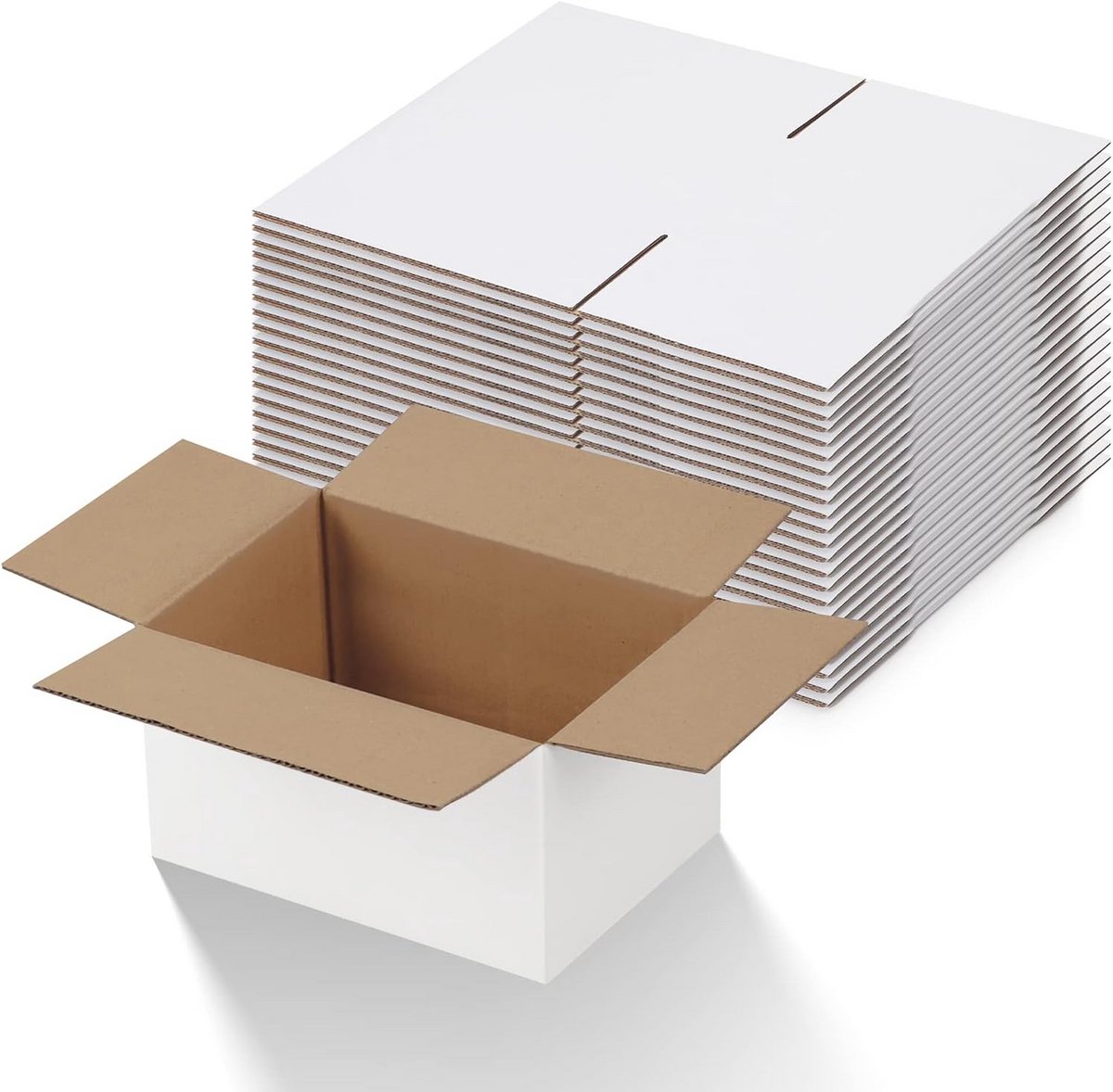 Verzenddozen Karton - Verpakking Dozen - Verzenden Opslag - Professionele Kwaliteit - 25 Stuks 7x5x4 - Wit
