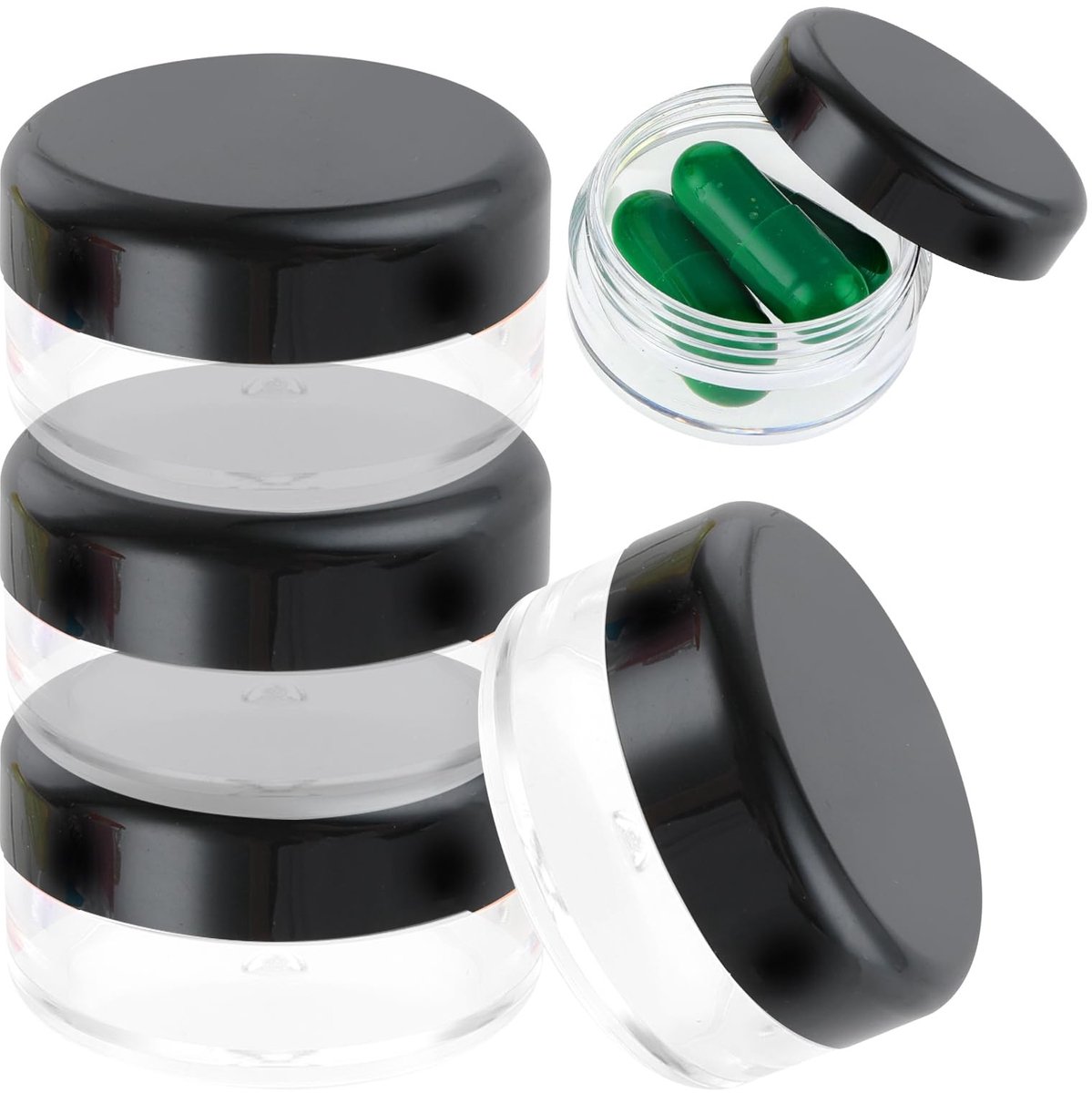 Dailygoods- Pillenorganisator Draagbaar - Mini Medicijnopslagcontainer - 5 Stuks - BPA-vrij - Compacte Opbergtool - Transparante Hoes - Medicijnhouder
