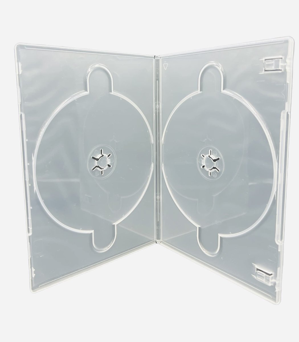 Dailygoods - Slim Double DVD Case - 5 Stuks - 7mm Spine - Milieuvriendelijk - DVD opbergdozen - Duurzaam materiaal - Geschikt voor DVD's - Kleur of mo...