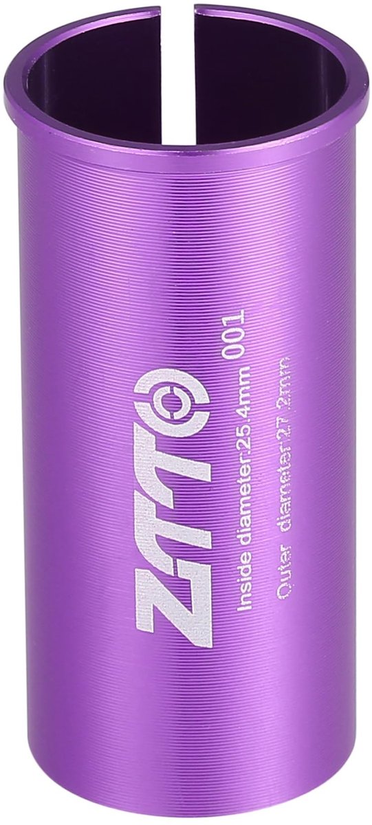 Dailygoods - Fiets Zadelpen Adapter 25.4mm naar 27.2mm Paars