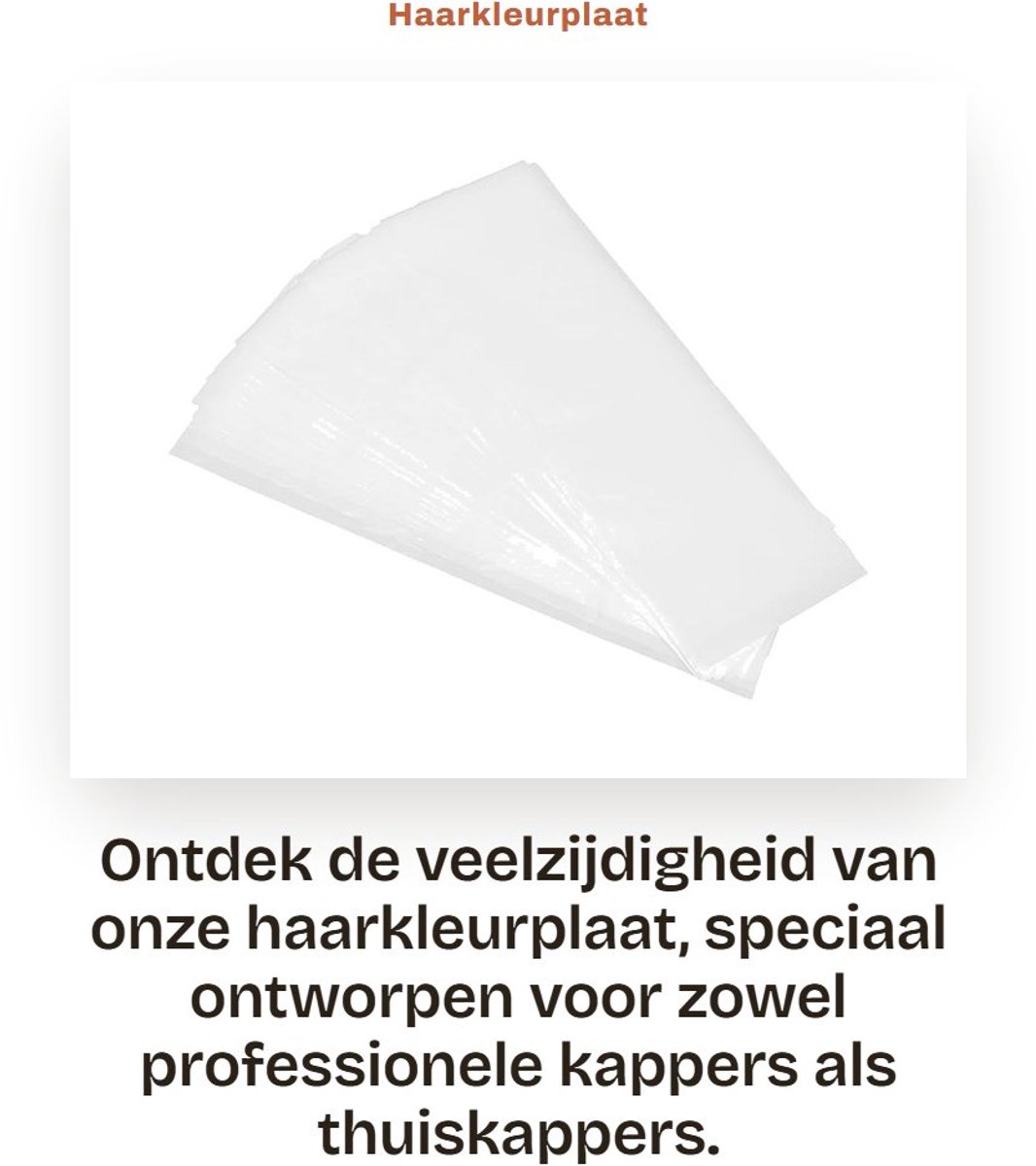 Dailygoods- Haarkleurplaat 100st - Professionele Herbruikbare Verven - Scheidingsblad - Hoogwaardig ABS - Wasbaar en Duurzaam - Milieuvriendelijk - Haarkleurvel