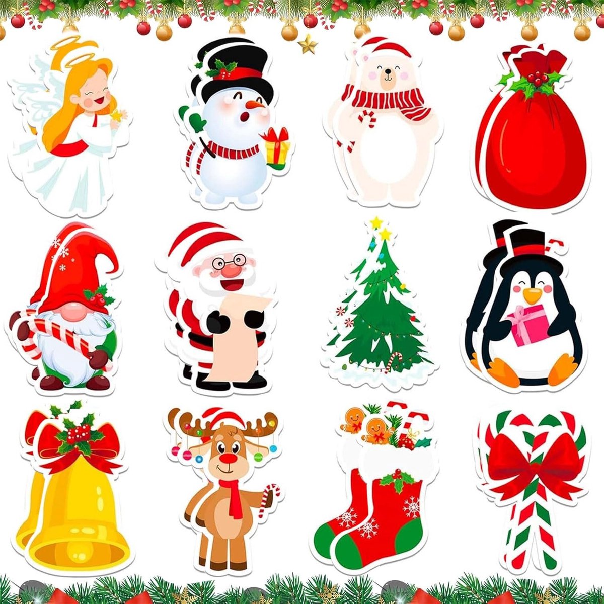 Dailygoods- Zelfklevende Notities 240 Stuks - Kerstnotities - Mini Notitieblok - Sticky Notes - Hoogwaardig Papier - 12 Ontwerpen