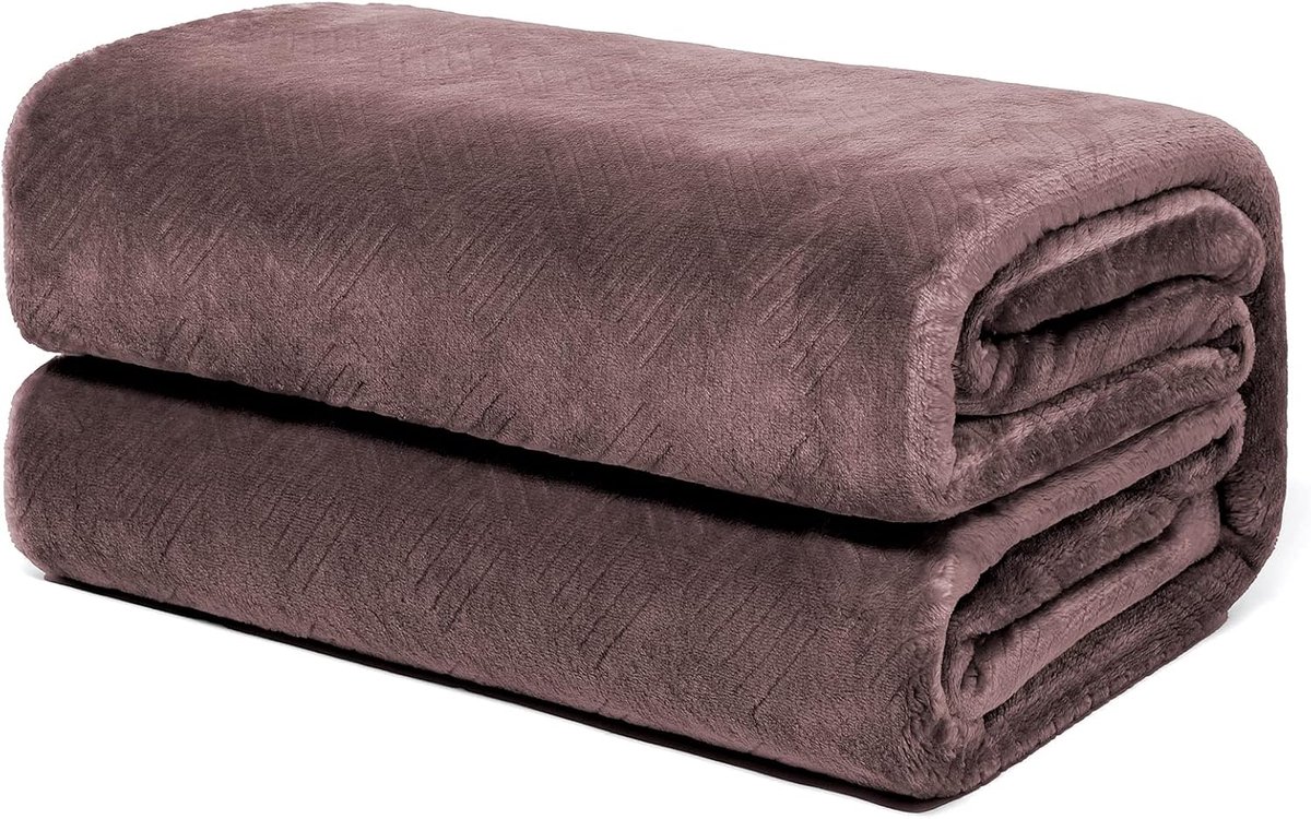 Knuffeldeken - Warme plaid - Ontspannen thuis - Extra dik flanel - 150 x 200 cm - Grijs