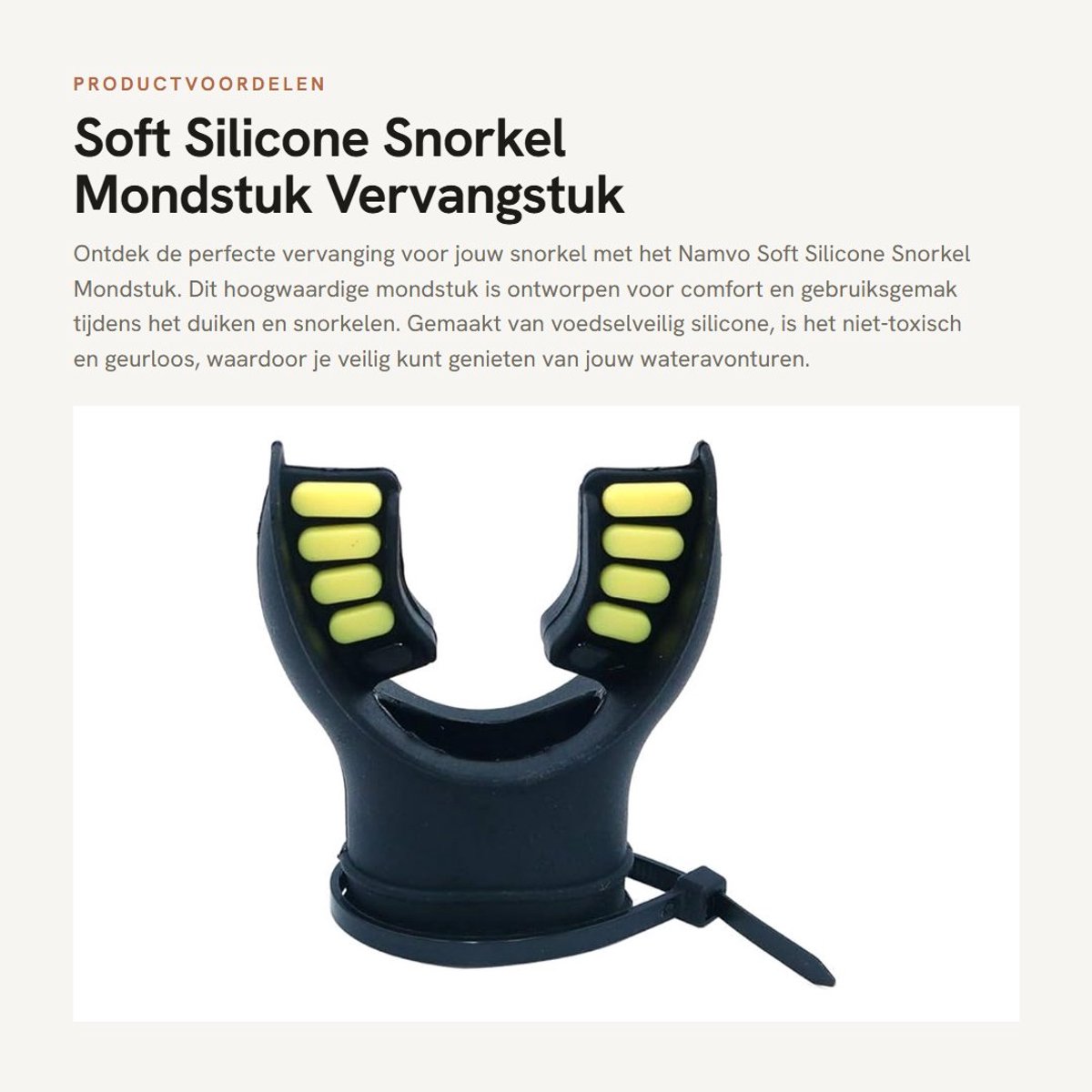 Dailygoods- Bijtventiel Ergonomisch Ontwerp - Vervangstuk - Duikaccessoire - Duikslang - Lichtgewicht - Duurzaam Silicoon - Snorkelmondstuk