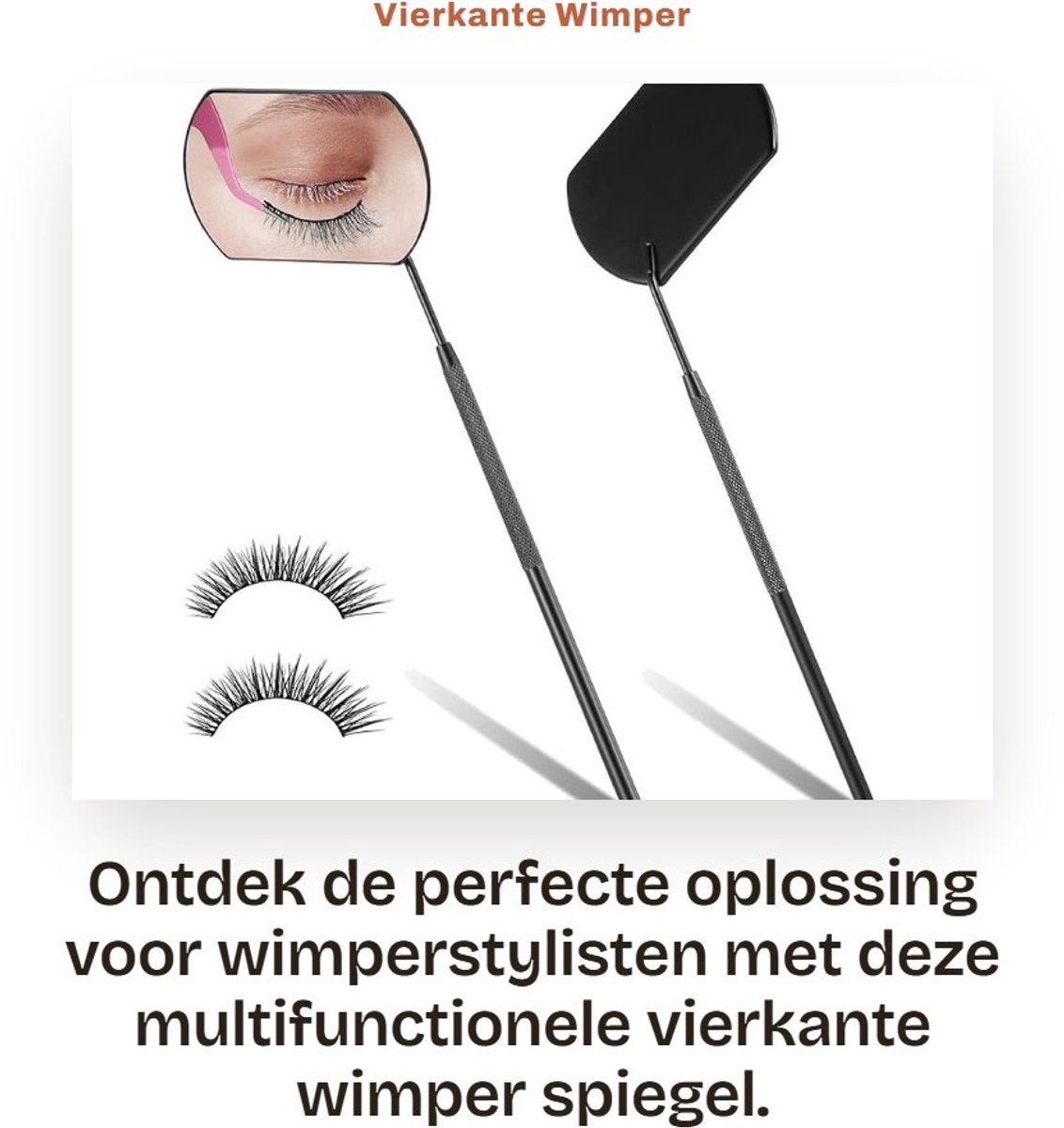 Dailygoods- Wimperspiegel Groot Gezichtsveld - Wimperextensions - Make-up Spiegel - Roestvrij Staal - 2 Stuks - 45° Hoek Ontwerp
