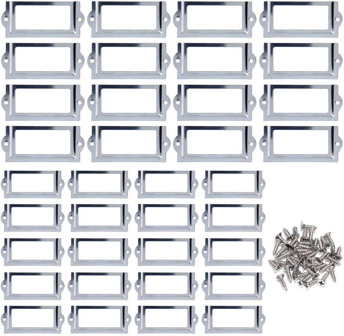 Dailygoods- Labelhouder Metalen - Etikethouder Zelfklevend - Labelhouder Groot/Middelgroot - Duurzaam/IJzer - Elegant/Artistiek - Eenvoudig te Installeren - Etiketframe