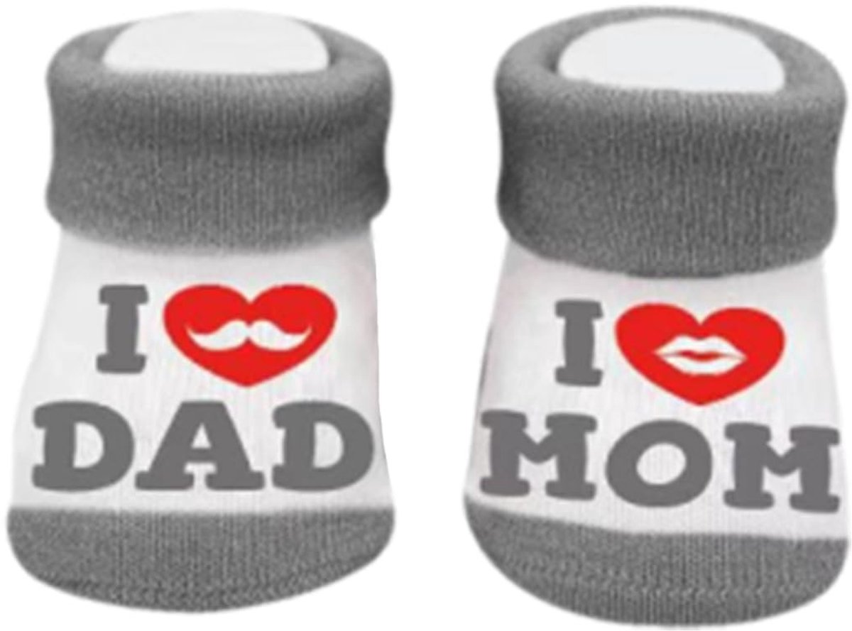 Dailygoods- Sokken Pasgeborenen 0-3 Maanden - Baby Sokken - Warm Katoen - Ademend - Schattig Hartpatroon - Cadeau voor Aanstaande Ouders - Babysokken