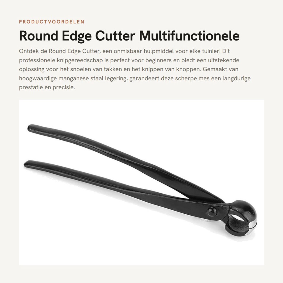 Dailygoods- Randsnijder Professioneel scherp mes - Multifunctionele Takken/snijders - Knopsnijder - Mangaanstaallegering - Totale lengte 210 mm - Max diameter 10 mm - Takkenknipper