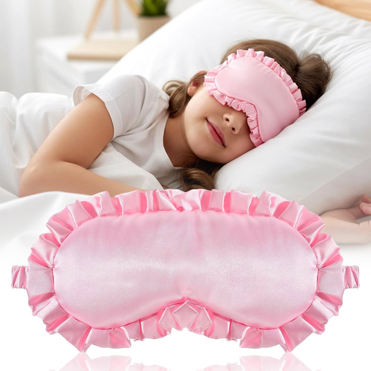 Dailygoods- Slaapmasker Zijden - Oogmasker met Verstelbare Band - Lichtblokkerend - Zachte Oogbedekking - Comfortabel voor Nachtrust - Afmetingen 23,5 × 11,5 × 1,8 cm