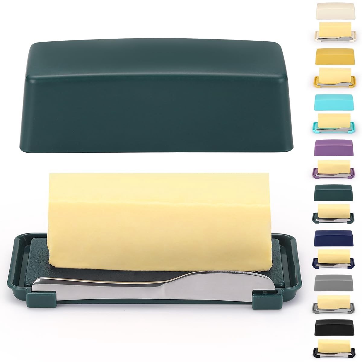 NTHProducts - Boterdoos - Multifunctioneel - Inclusief Boter Spatel - Groene Kleur - Keukenaccessoire - Perfect voor elke keuken - Ideaal als cadeau