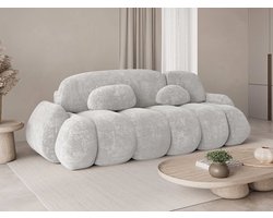 Slaapbank STONE met slaapfunctie - modern design, opbergruimte, vrijstaand, inclusief kussens - Grijs (Vibe 86)