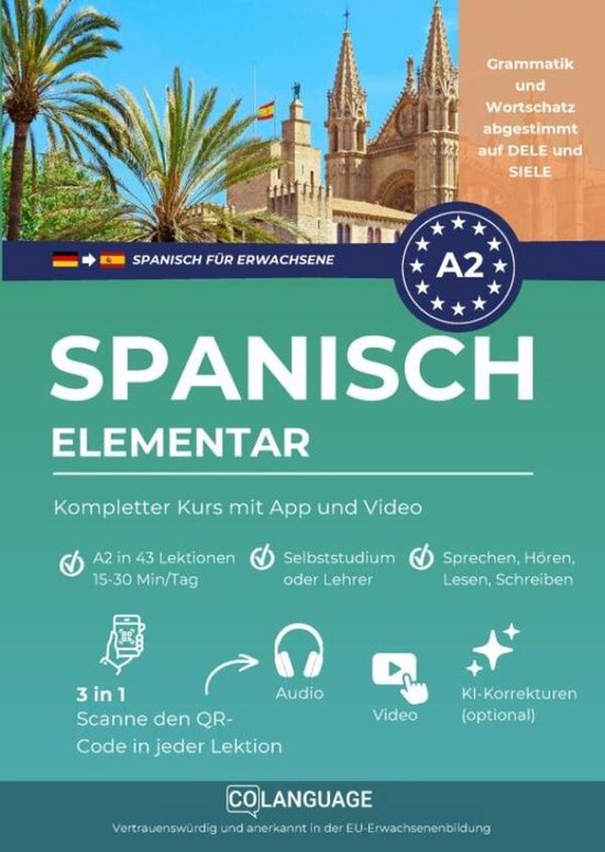 Spanisch A2 elementar: Kompletter Kurs mit App und Video - cover