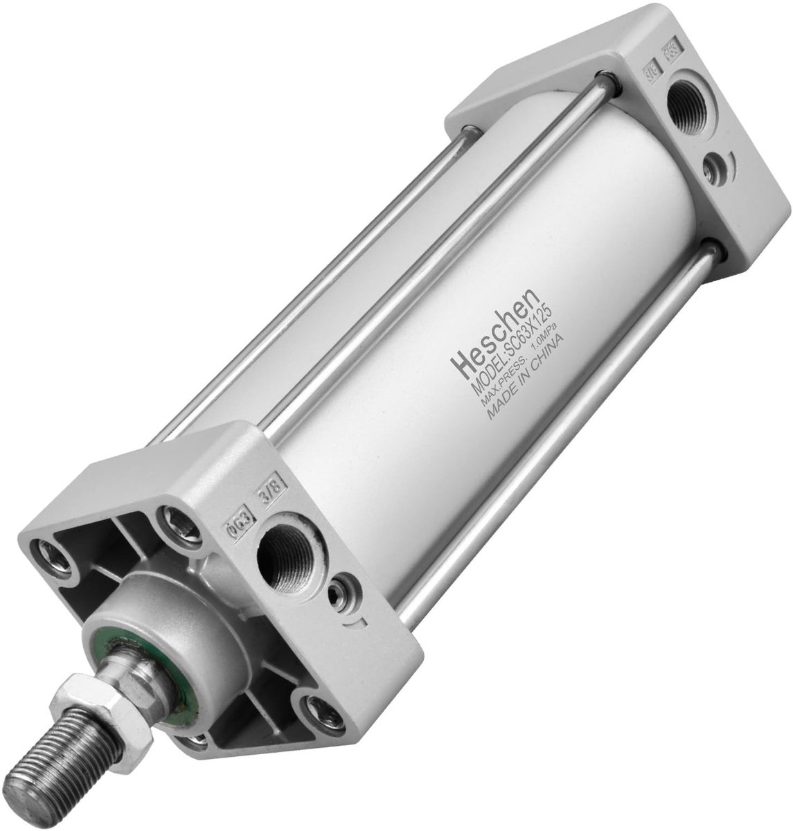 Byshayne - Pneumatische Cilinder - 63mm Bore - Dubbel Werkend - 125mm Stroke - PT3/8 Aansluiting - Ideaal voor Industrie - SC 63-125 Model