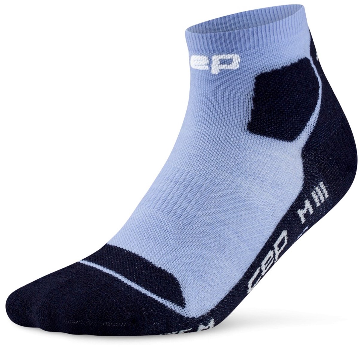 CEP Hiking Light Merino Low-Cut Compressie – Dames 34-37 Lichtblauw/donkerblauw