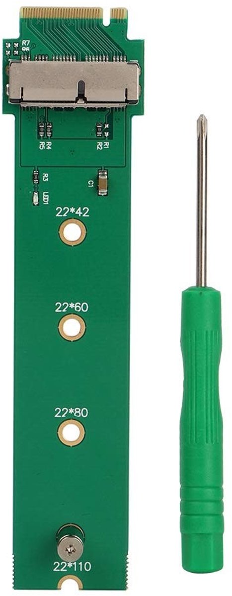 Allecto - SSD Adapter Card - M.2 NGFF 12/16 Pins - Compatibel met MZJPV/MZJPU512T - Groene Kleur - Snelle gegevensoverdracht - Betrouwbaar en effic...