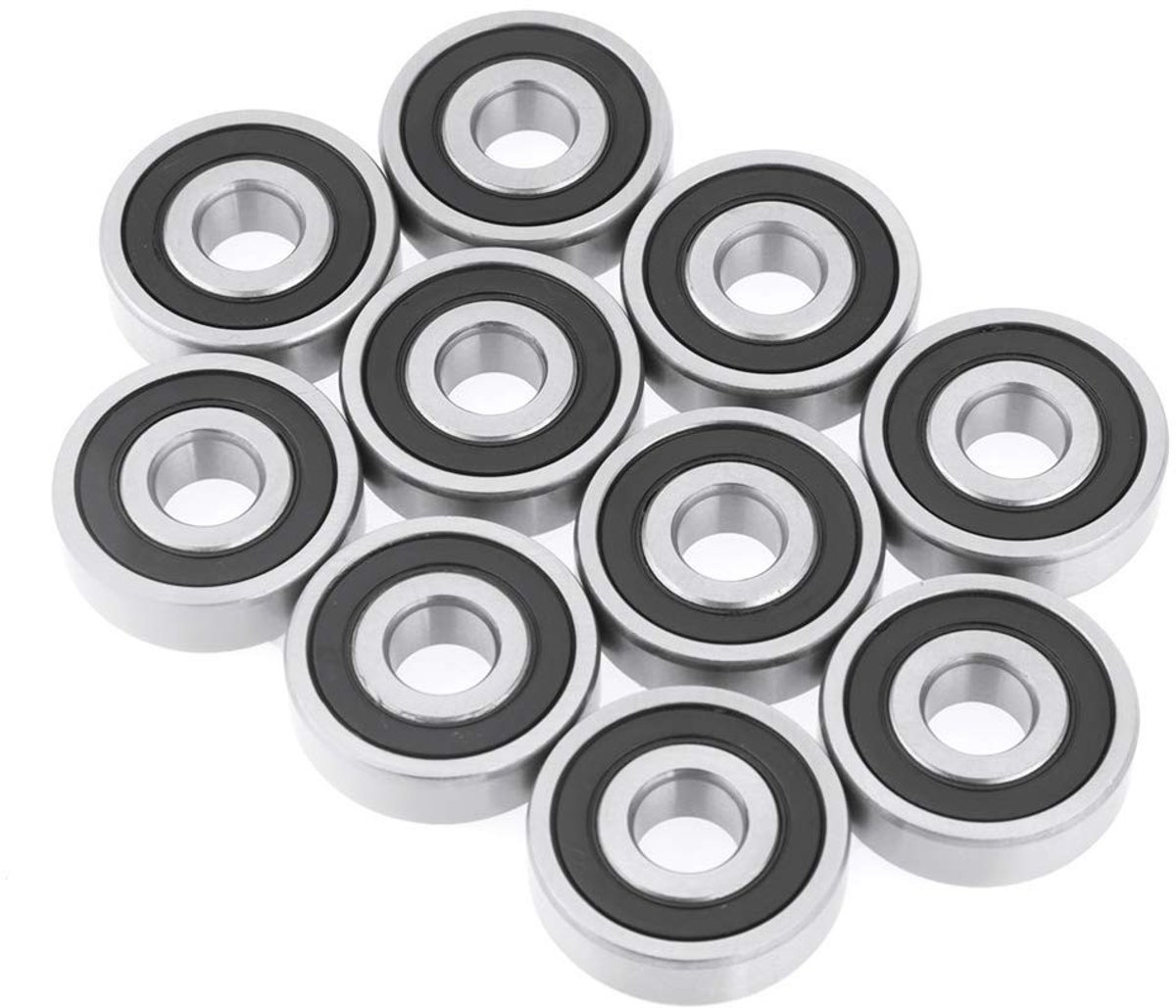 Pack van 10 6200-2RS Dubbel Sealed Rubber Stalen Lagers 10 x 30 x 9 mm