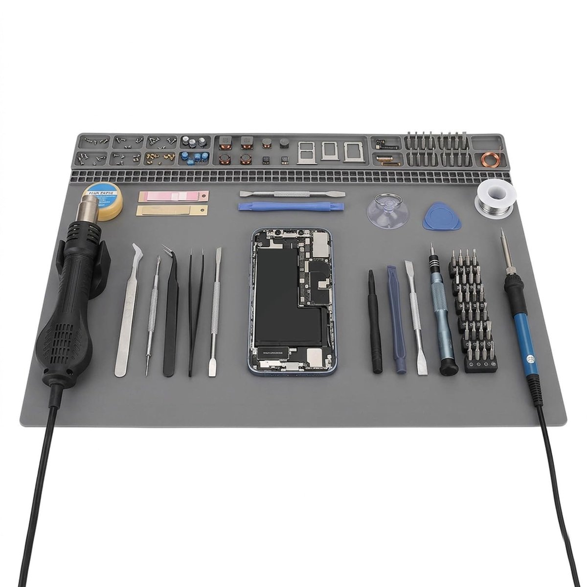 Allecto - Rubber Mat - Watchmaker Maintenance - Silicone Pad - Grijs - Slip Bestendig - Voor Horloge Reparatie - Voor Watchmakers