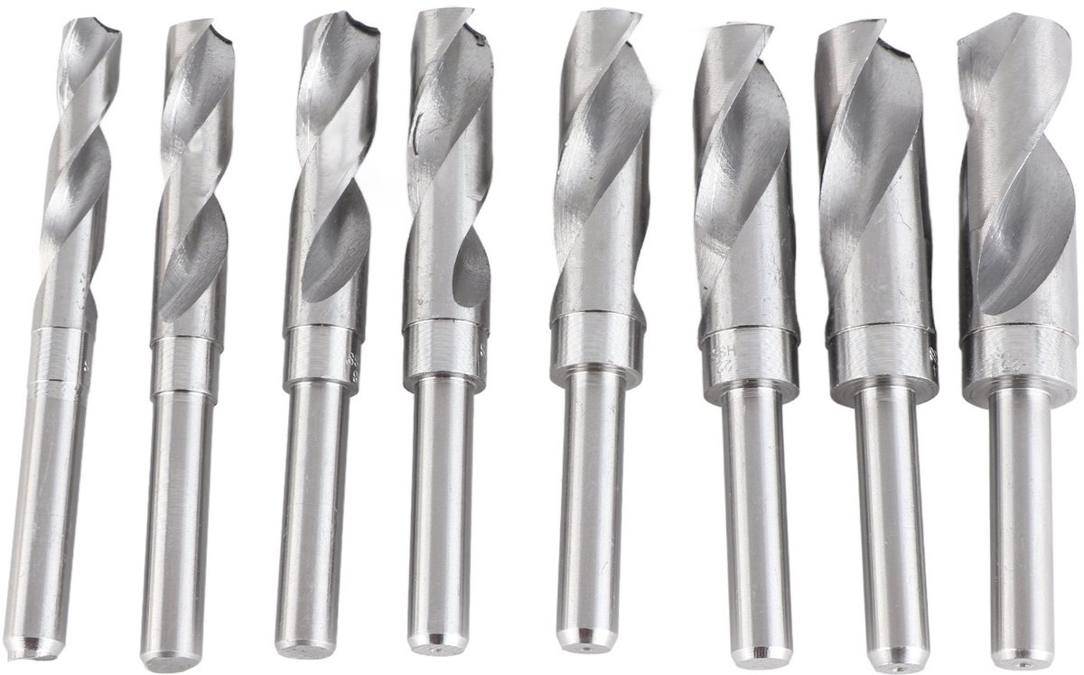 8-delige Slangenboor Set 14–25 mm – Professionele Houtboren Hoog Koolstofstaal – 15 cm – Met Houten Opbergkist