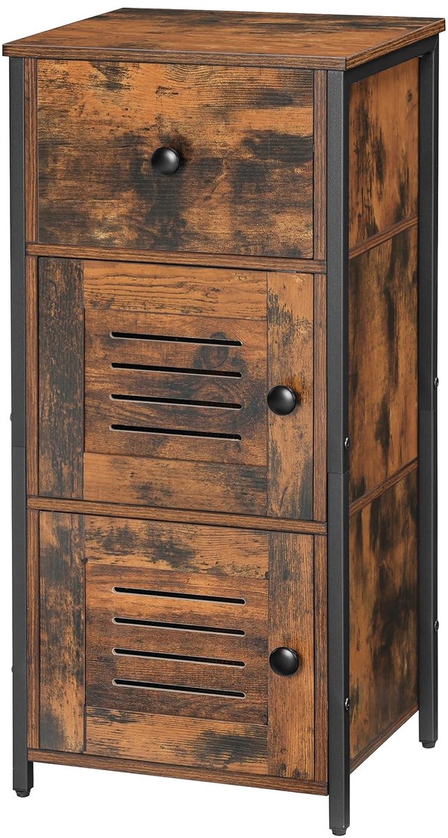MTTProducts - Side Cabinet - Vintage - Uniek ontwerp - 34 x 30 x 79 cm - Multifunctioneel - Geschikt voor woonkamer en slaapkamer
