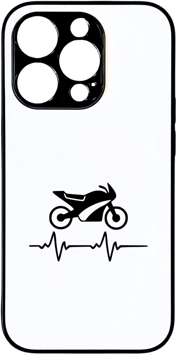 Hacebo® - Motor telefoonhoesje - Motor - Beste motorrijder - telefoonhoesjes - Hartslag - mannen - cadeau - hobby - hoesje geschikt voor iPhone 14 Pro