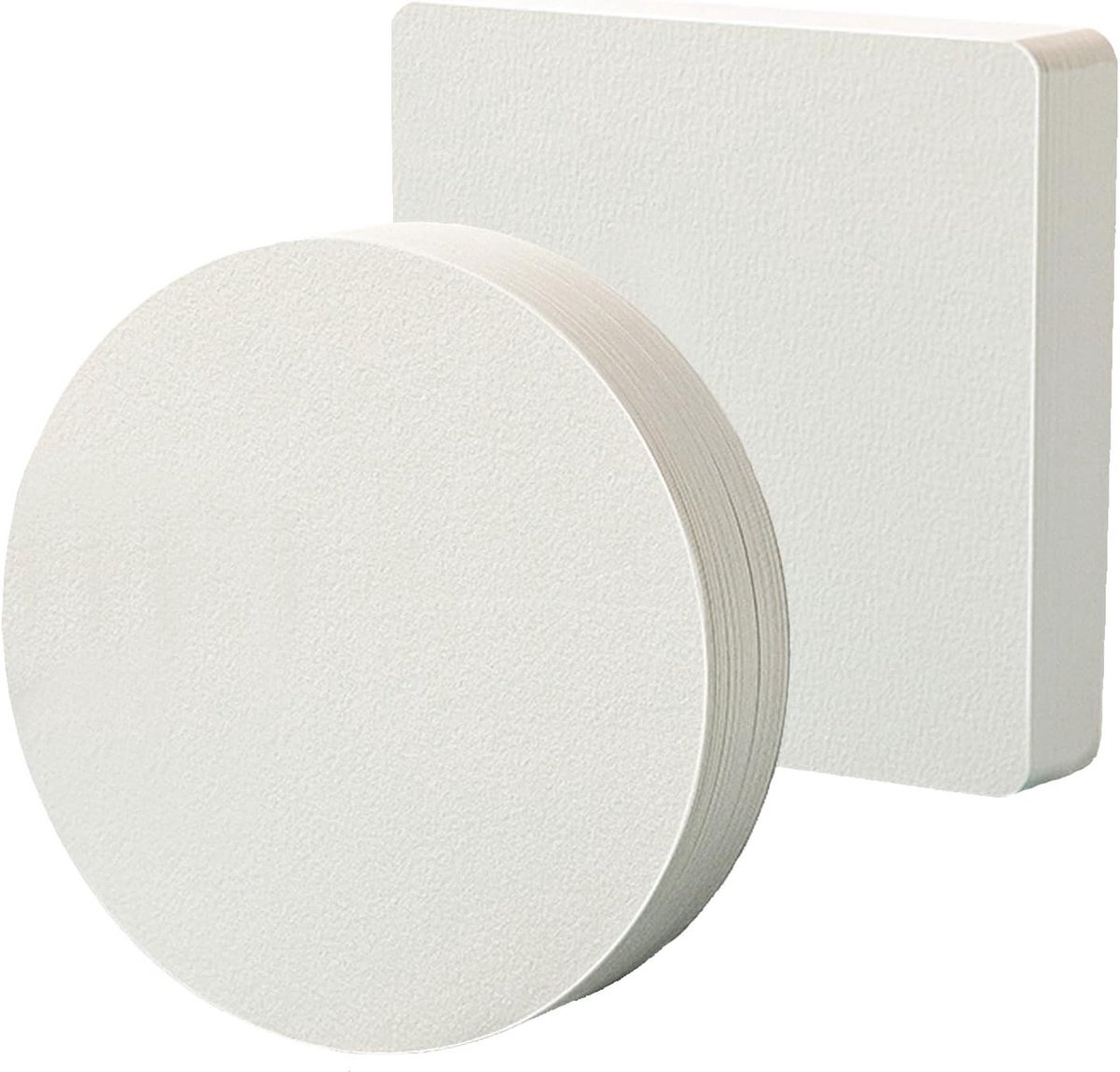 Dik wit tekenpapier van 300g voor aquarel, 60 vellen voor beginners en kunstenaars, ideaal voor schilderen en schetsen (ronde 4,7 inch + vierkant)