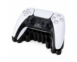 Hexagon Controller Standaard Playstation 5 - PS5 Controller Houder - Gaming Accessoire - DualSense Stand - Bureau Organizer - Moderne Design Houder - Minimalistisch Interieur - Cadeau Voor Gamers - Zwart