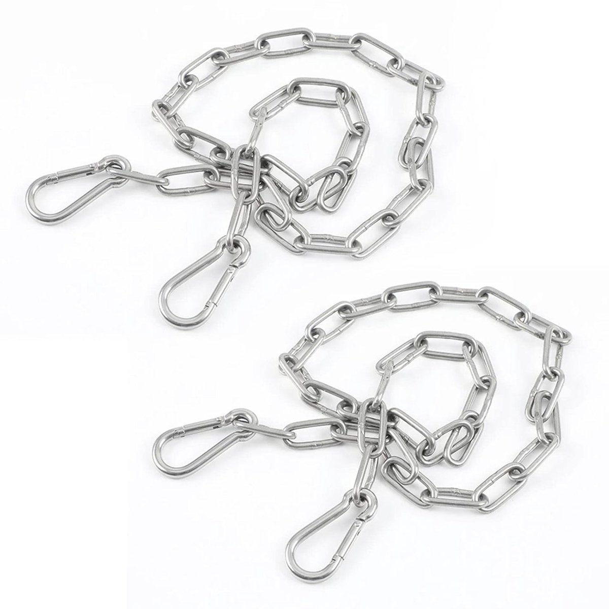 Robuuste Stalen Ketting van 1 Meter voor Hangende Tassen, Tuinhek en DIY Projecten - 2 Stuks, 3 mm Dikte