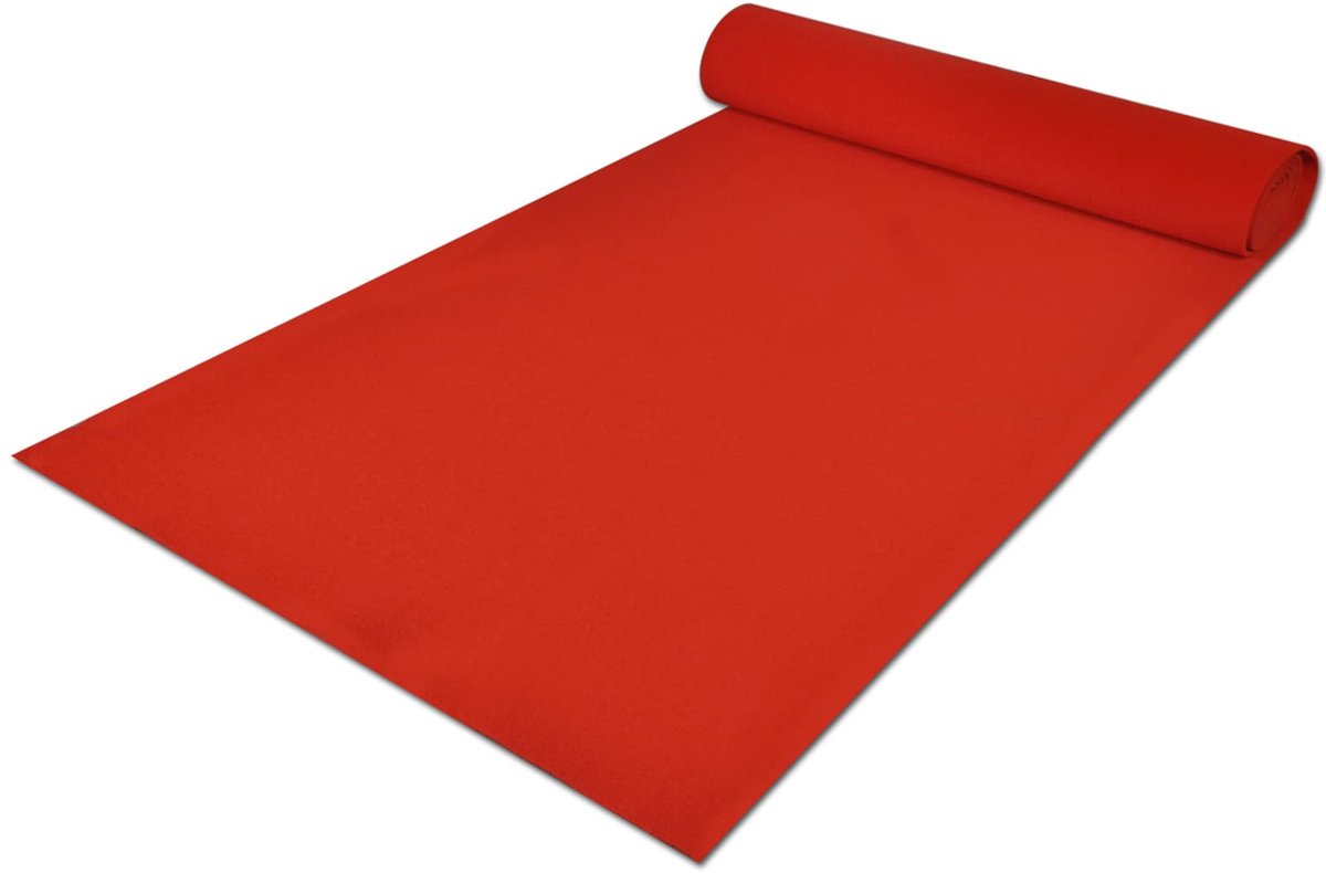 vidaXL - Tapijt - Rood - 1 - x - 5 - m - Polyester