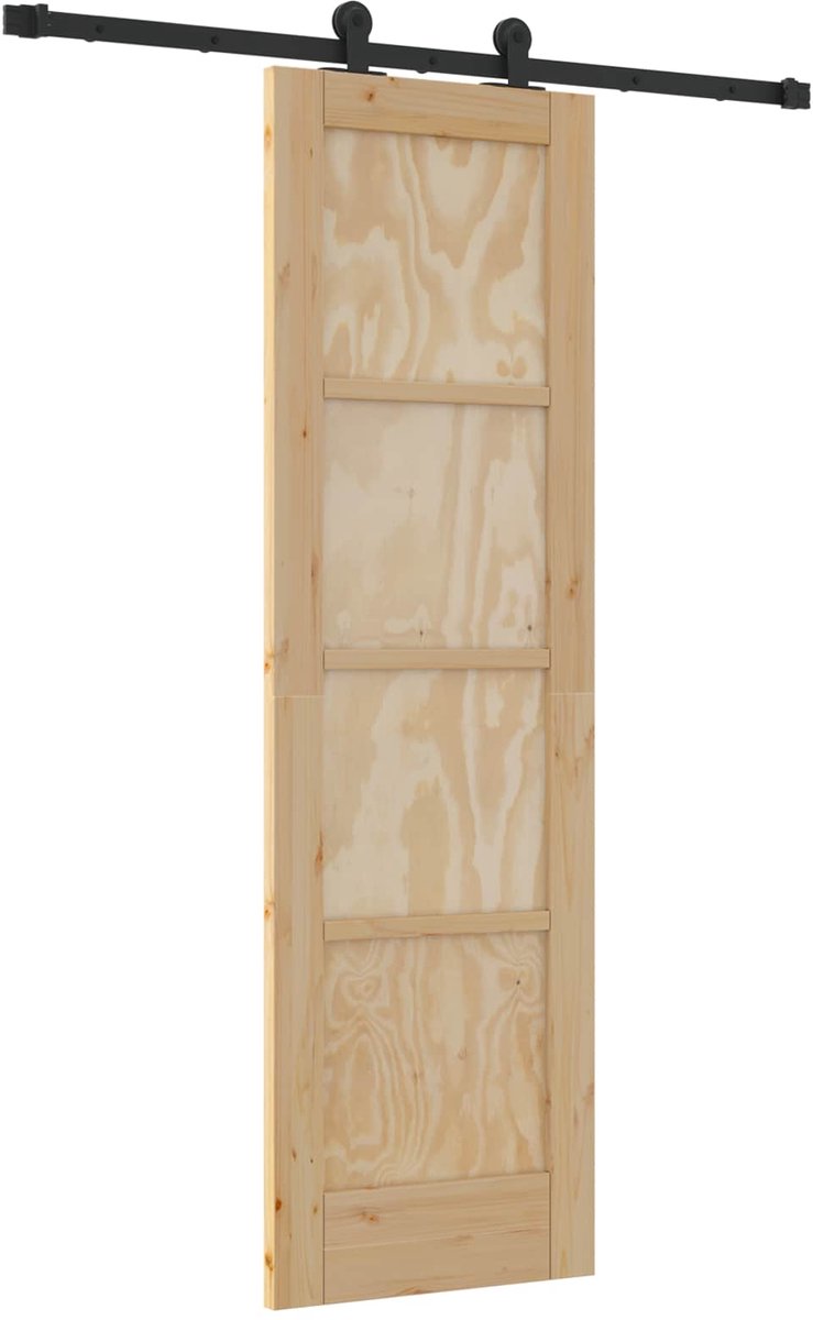 vidaXL - Schuifdeur - ORKDAL - Naturel - 61 - x - 198,5 - cm - Massief - grenenhout
