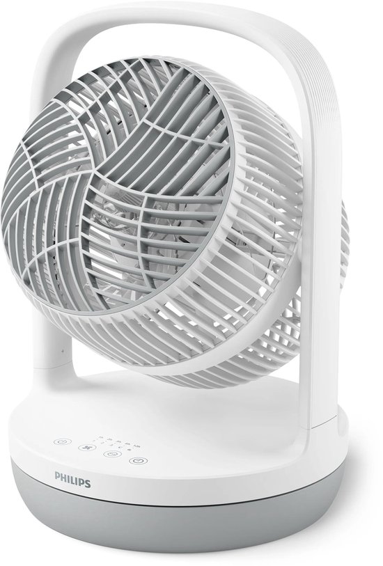 Philips 2000 Series CX2050/00 Tafelventilator Wit – Stille, Krachtige Koeling, Natuurlijke Wind, Timer, 23 dB