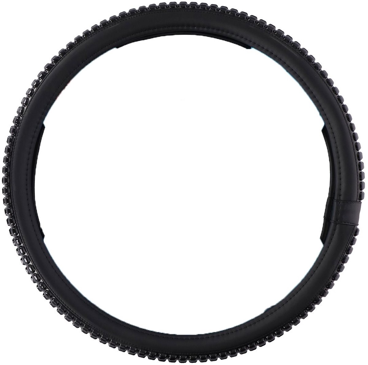 All Ride Stuurovertrek voor Vrachtwagen - Stuurhoes 44-46 CM - Siliconen Comfort Grip - Hitte/ Kou Bestrijding - Stuurbescherming - Zwart