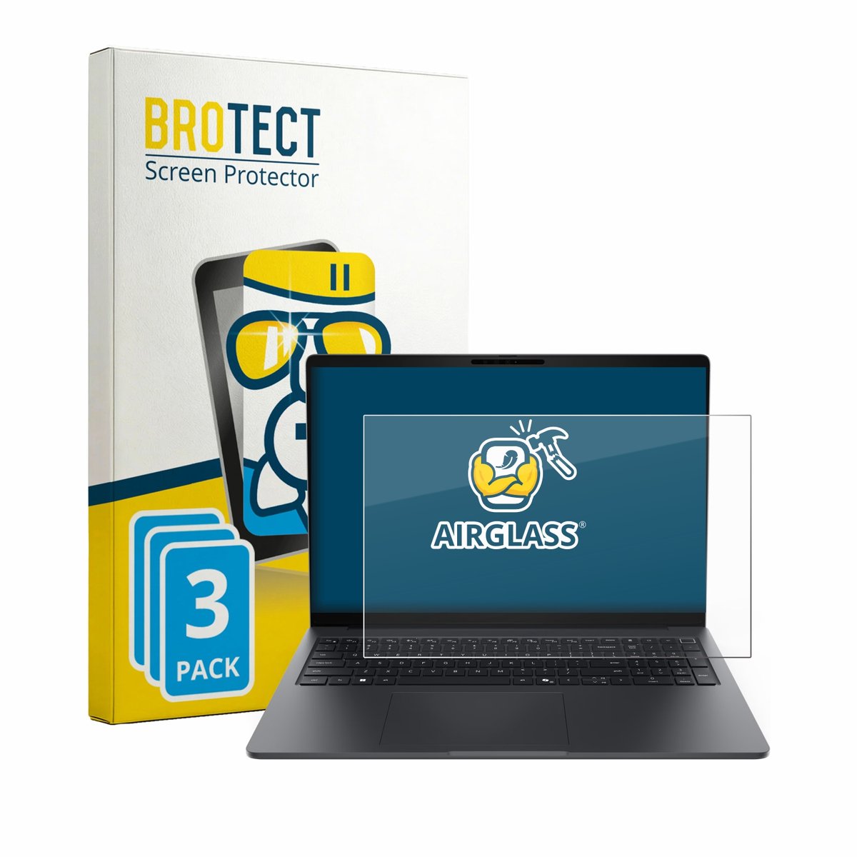 Screenprotector 3 Stuks voor Dell Pro 5 Series 16 P516260 Beschermglas transparant