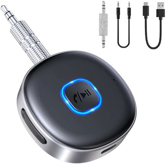 FloraGrace Bluetooth-adapters - Bluetooth Ontvanger Auto - Handsfree Bellen - AUX Bluetooth Adapter - Compatibel Met Alle Auto’s - Zwart — afbeelding 4