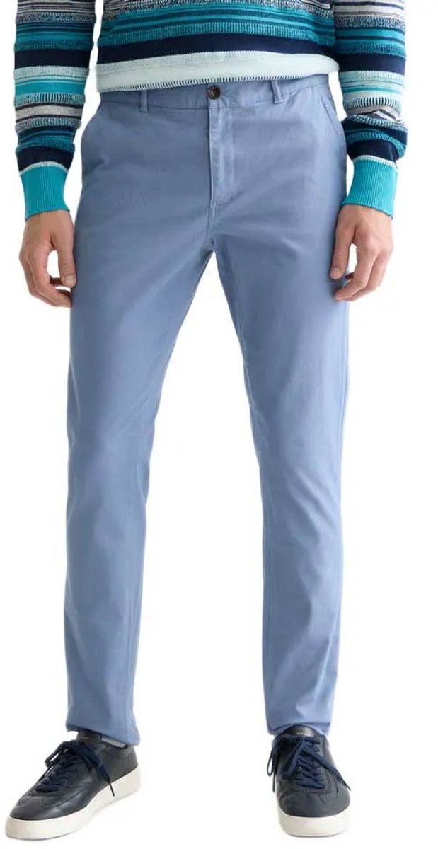 Scotch & Soda Seasonal Core Mott Chino Broek Blauw 33 / 30 Man