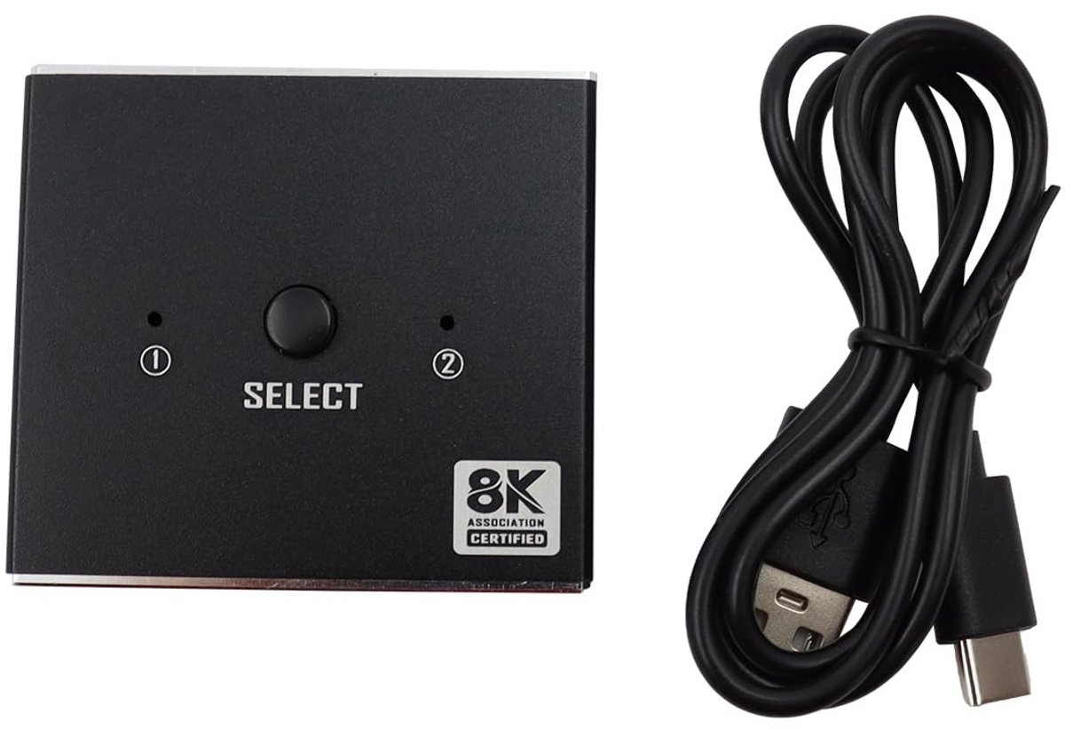 Dailygoods - 8K HDMI 2.1 Schakelaar met 2 Ingangen en 1 Uitgang