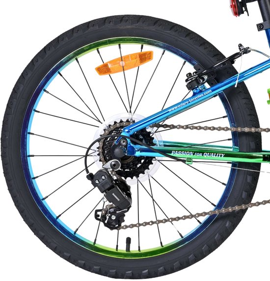 Volare Chrome Kinderfiets - Jongens - 20 inch - Blauw Groen - 6 versnellingen — afbeelding 5